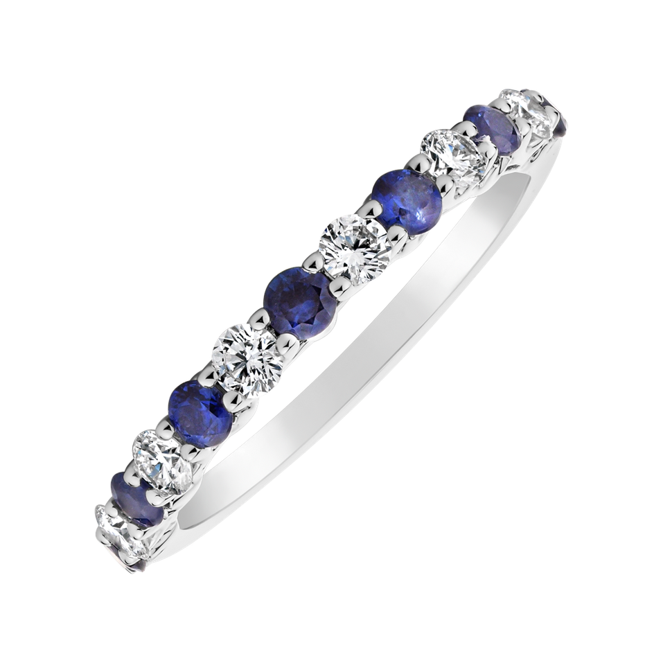 Prsteň s diamantmi a zafírmi Marina