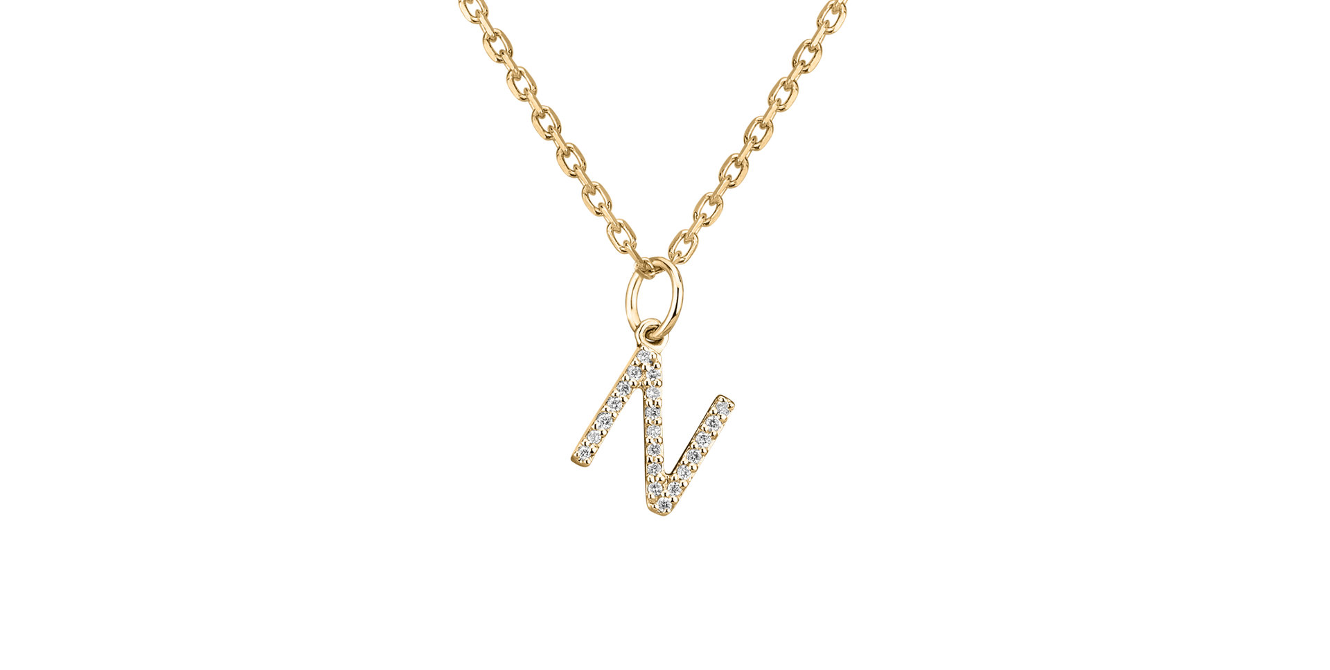 Prívesok s diamantmi Line Glitter N