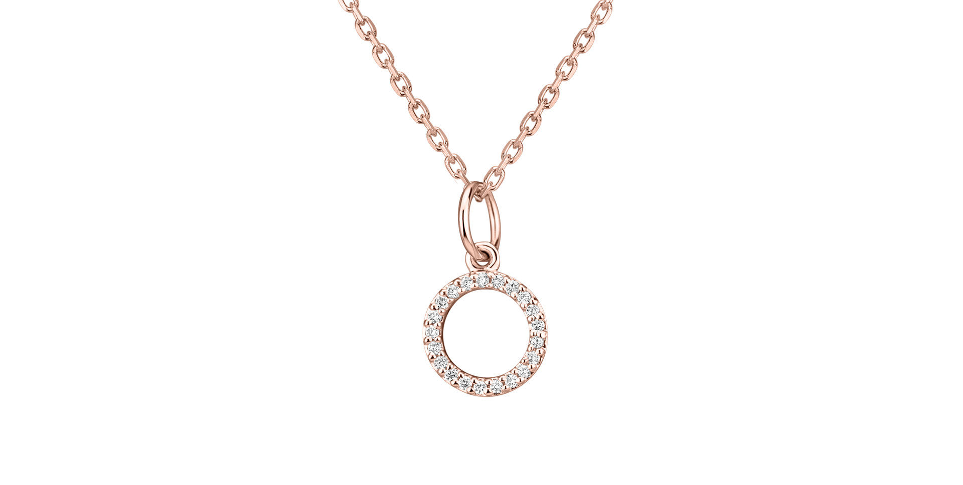 Prívesok s diamantmi Line Glitter  O