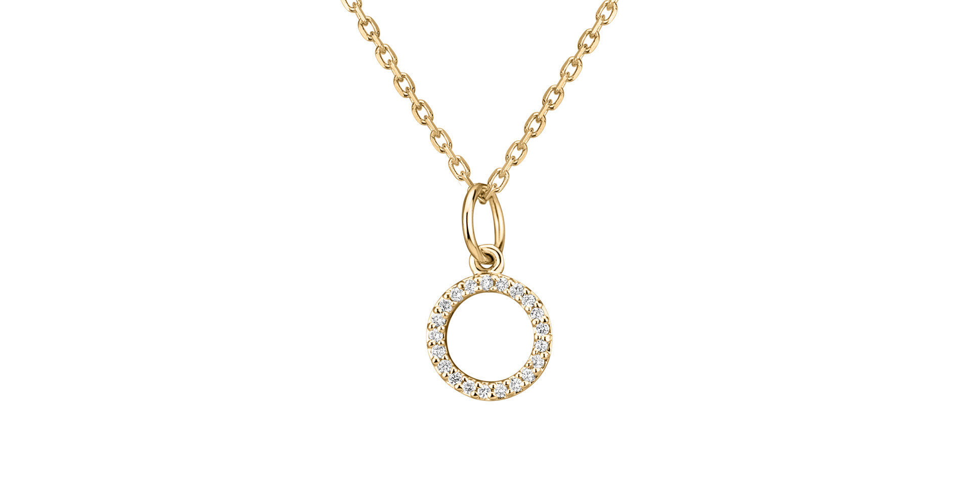 Prívesok s diamantmi Line Glitter  O