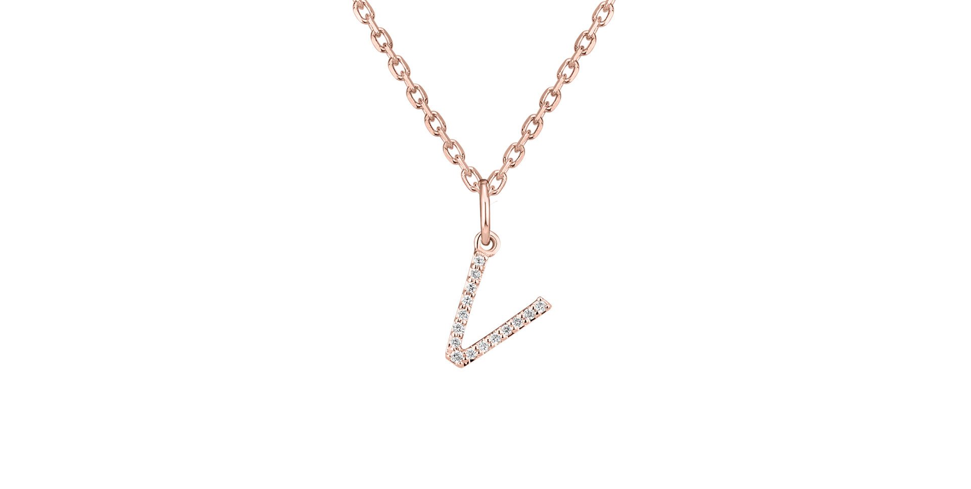 Prívesok s diamantmi Line Glitter  V