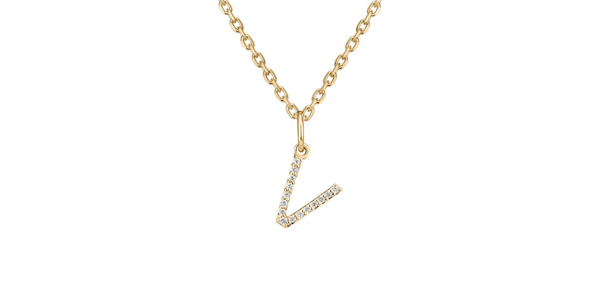 Prívesok s diamantmi Line Glitter V