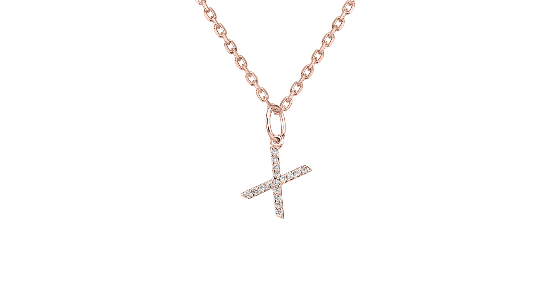 Prívesok s diamantmi Line Glitter X