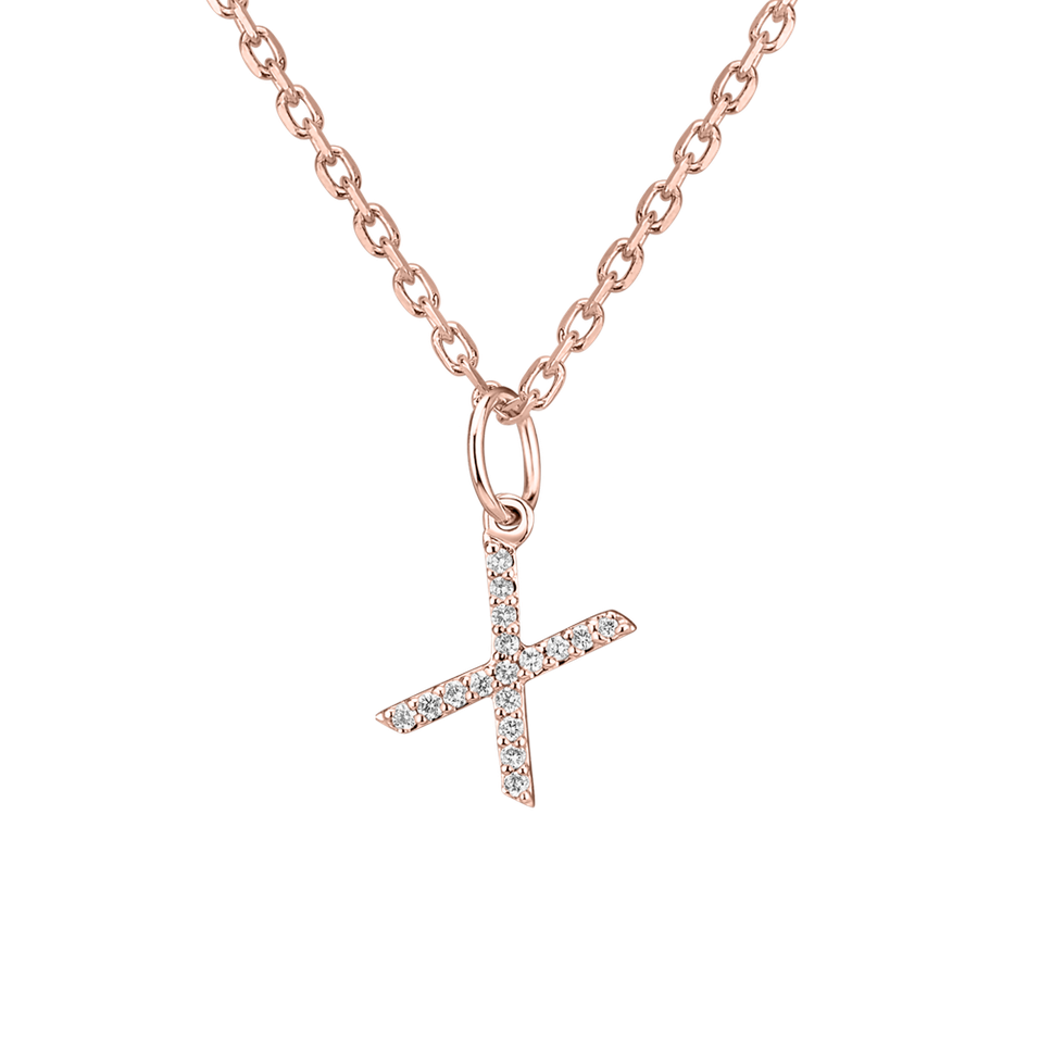 Prívesok s diamantmi Line Glitter  X