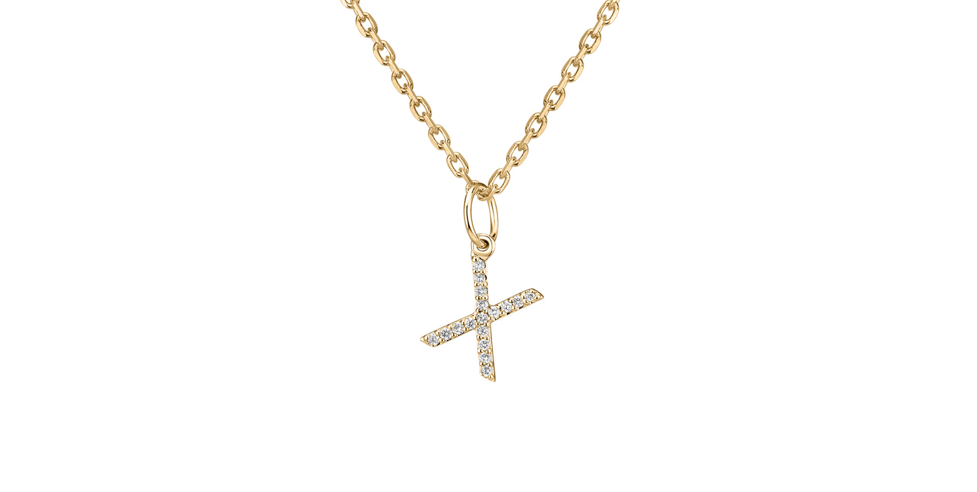 Prívesok s diamantmi Line Glitter X