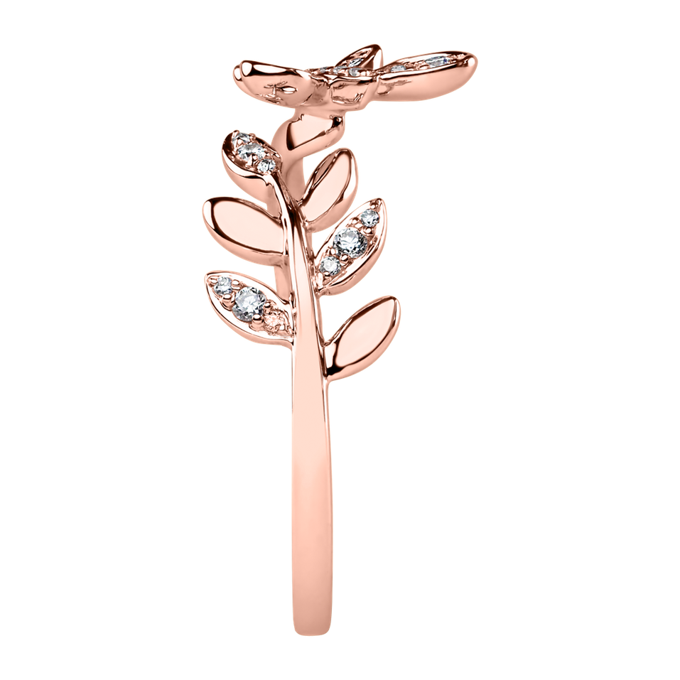 Prsteň s diamantmi Butterfly