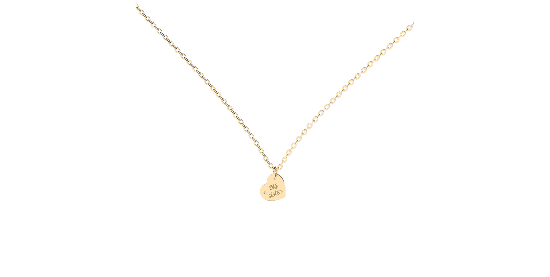 Náhrdelník s diamantom Big Sister