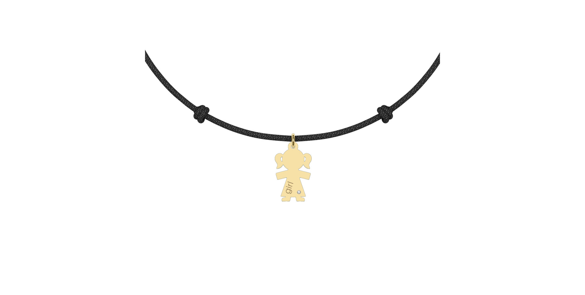 Diamantový náramok so šnúrkou Girl