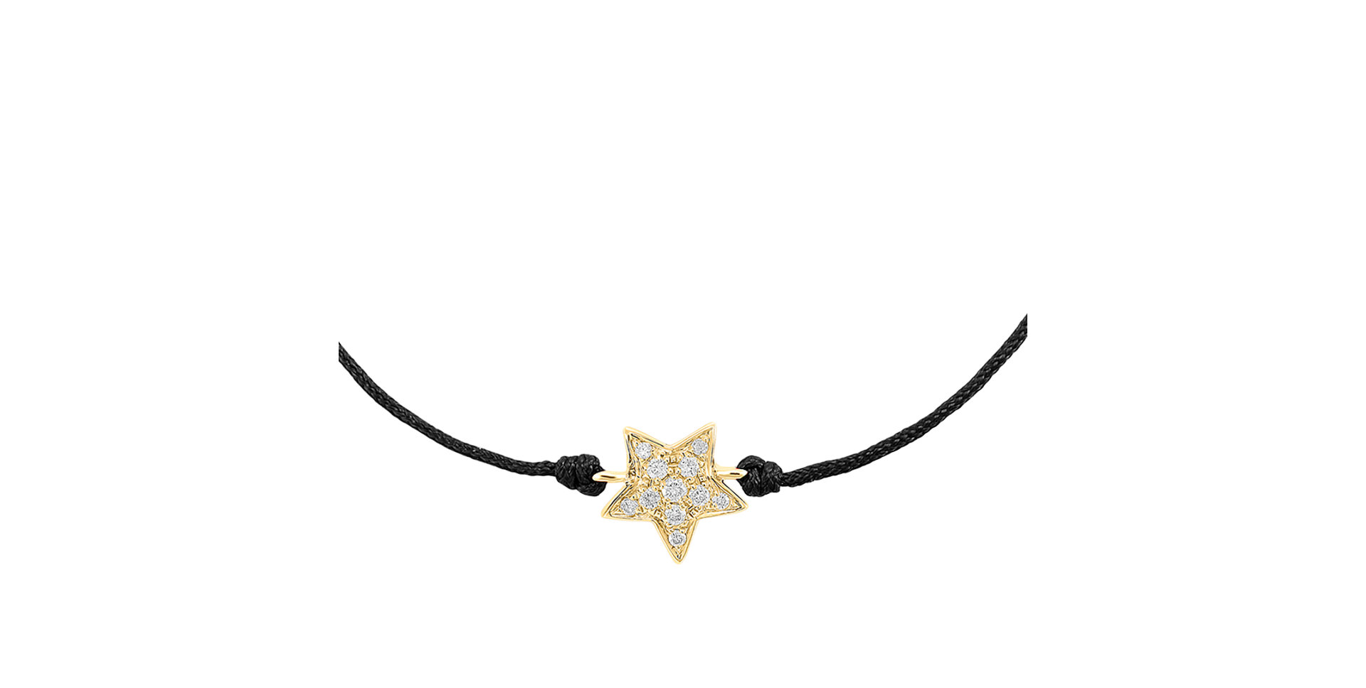 Diamantový náramok so šnúrkou Star Message