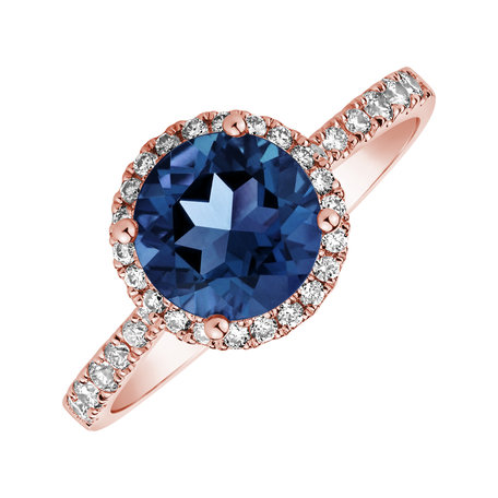 Prsteň s diamantmi a tanzanitom Sparkly Bonbon