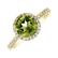 Prsteň s diamantmi a peridotom Sparkly Bonbon2