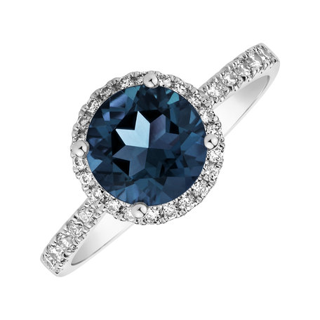 Prsteň s diamantmi a topásom london Sparkly Bonbon