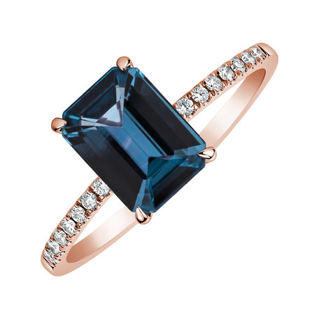 Prsteň s diamantmi a topásom london Perfect Promise