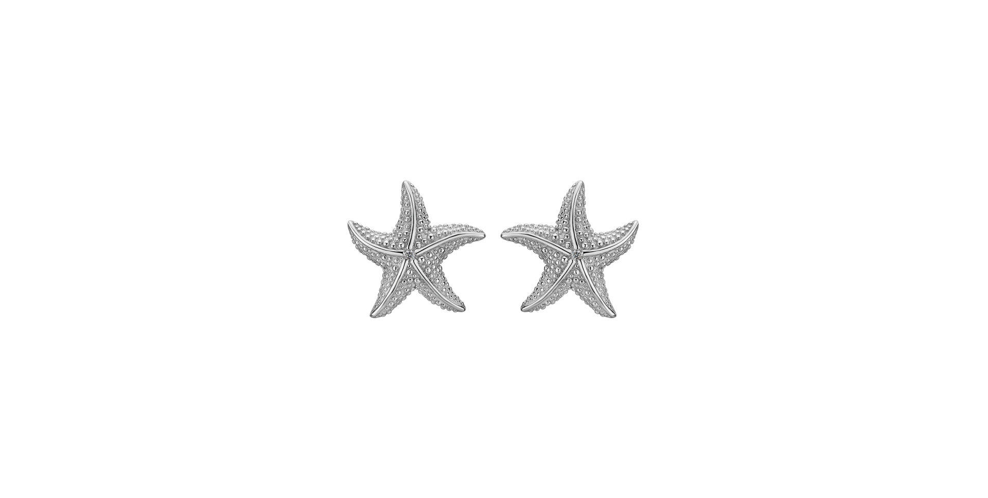 Náušnice s diamantom Glossy Starfish
