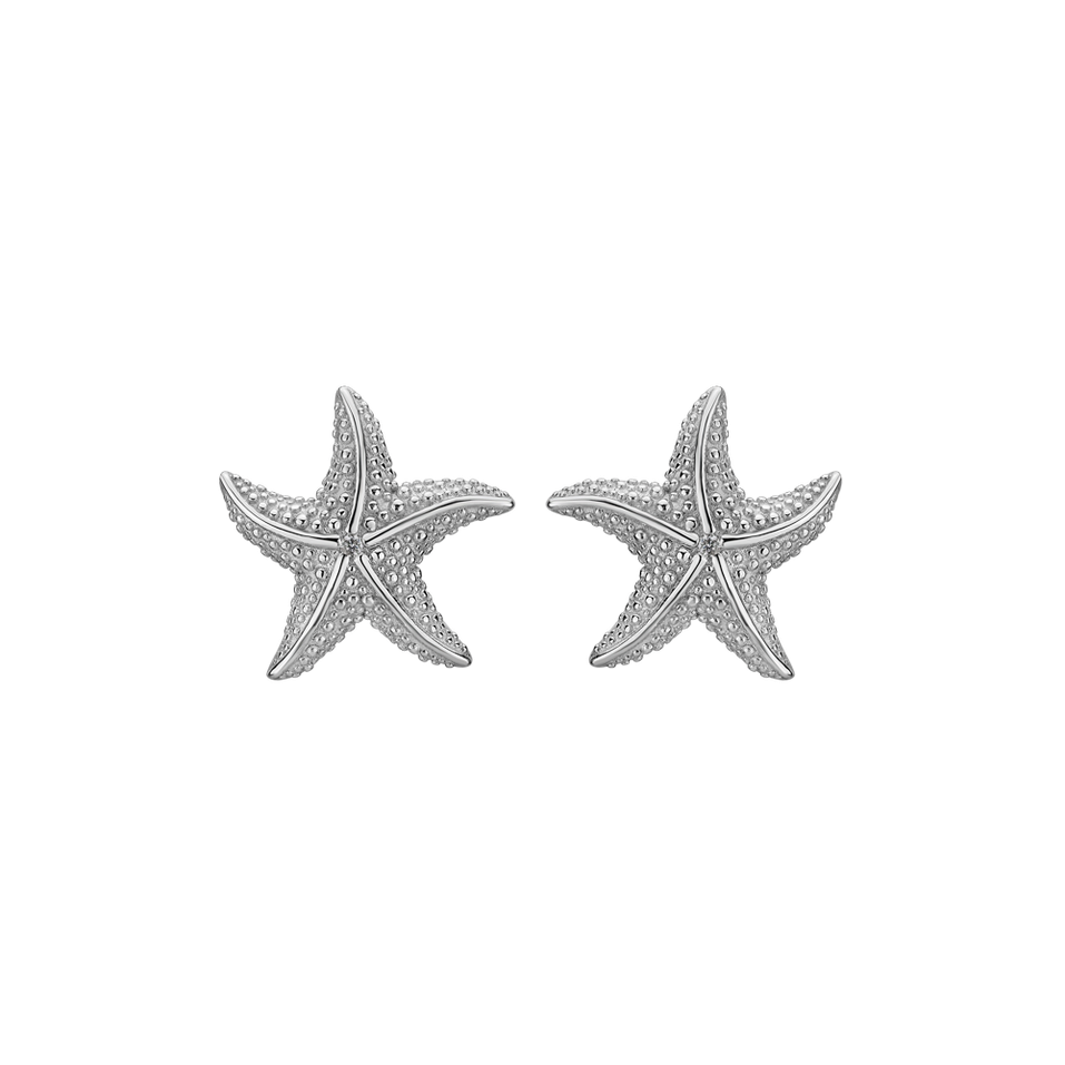 Náušnice s diamantmi Glossy Starfish