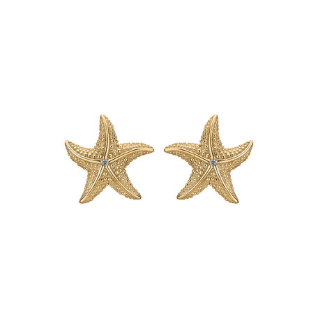 Náušnice s diamantmi Glossy Starfish