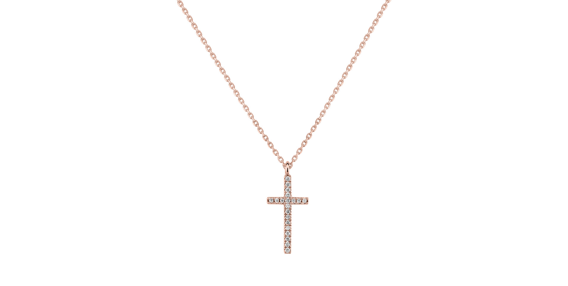 Náhrdelník s diamantmi Shimmering Cross