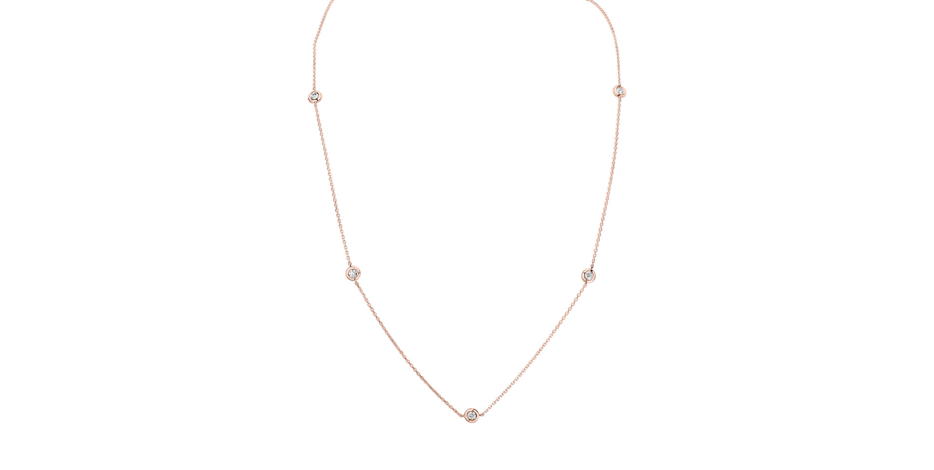 Náhrdelník s diamantmi Dots