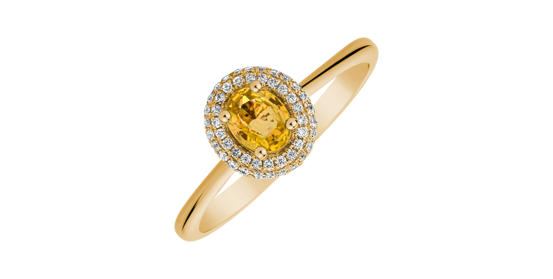 Prsteň so zafírom a diamantmi Princess