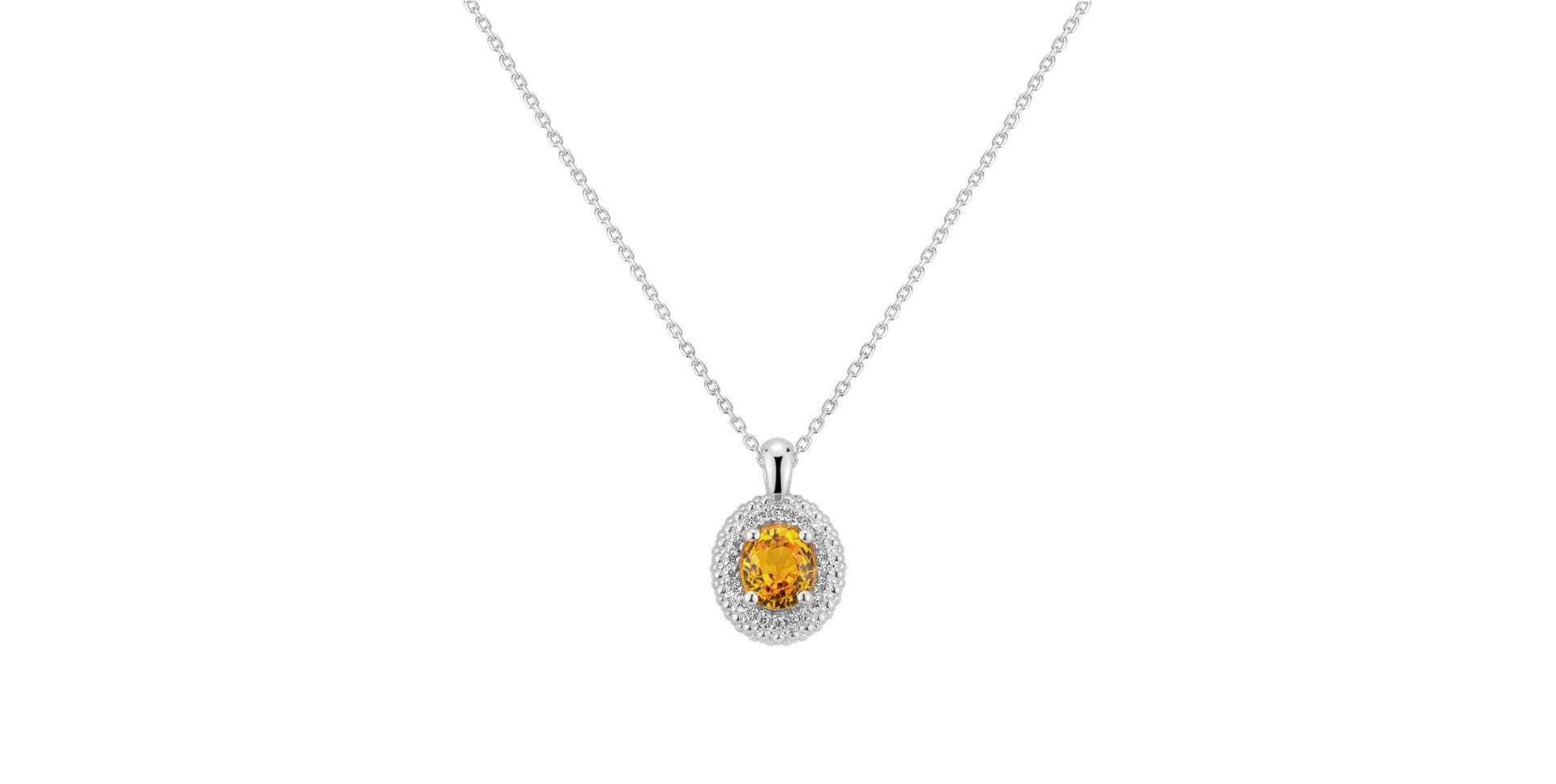 Náhrdelník so zafírom a diamantmi Princess