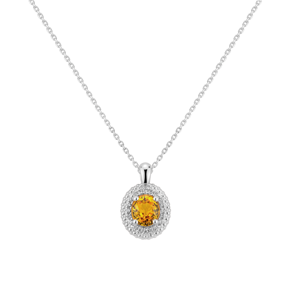 Náhrdelník so zafírom  a diamantmi Princess