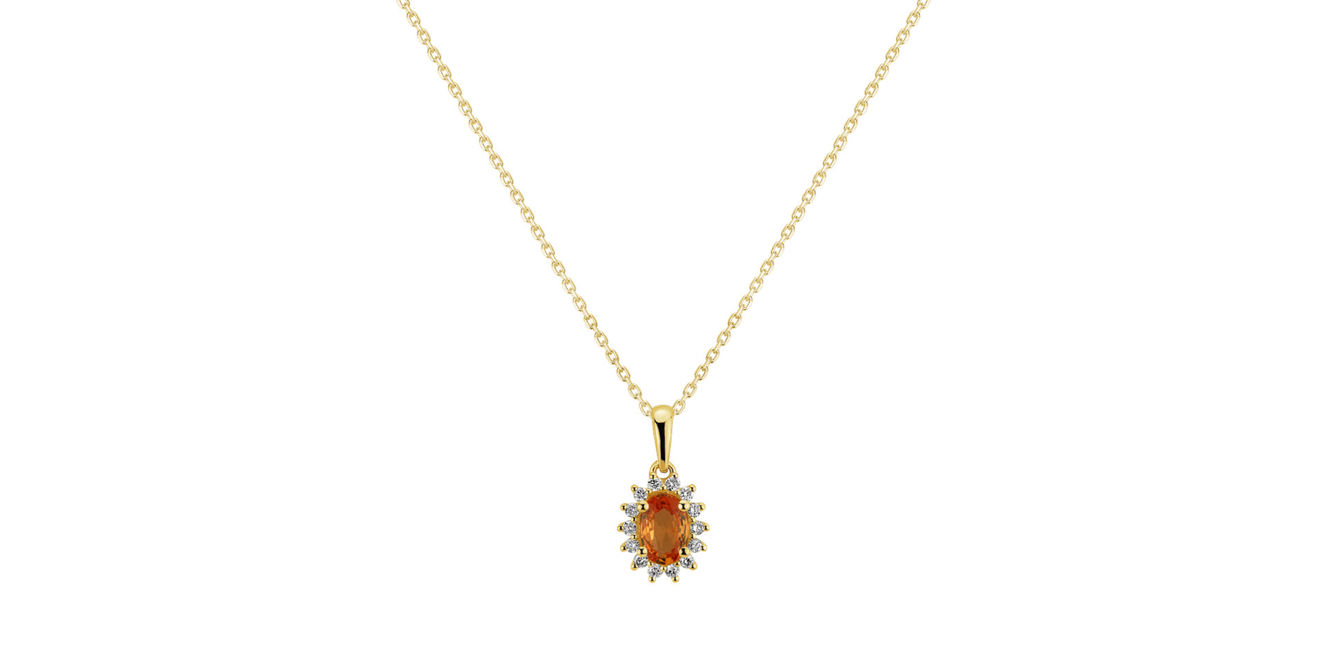 Prívesok so zafírom a diamantmi Princess