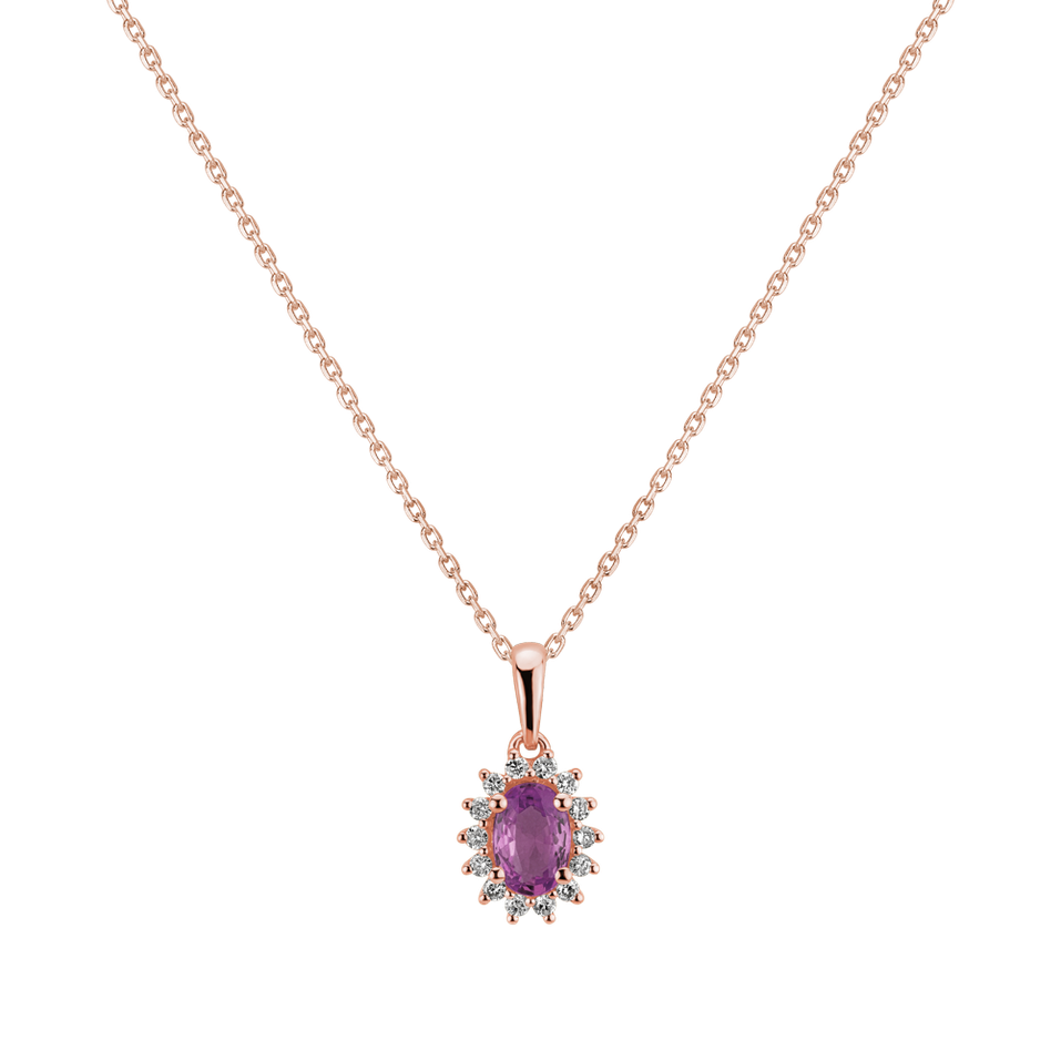 Prívesok so zafírom a diamantmi Princess