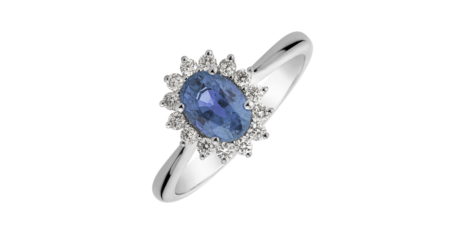 Prsteň s diamantmi a zafírom Princess