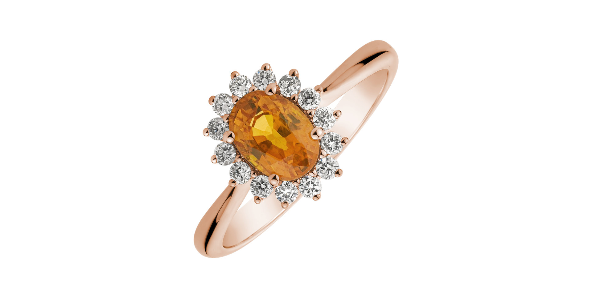 Prsteň s diamantmi a zafírom Princess