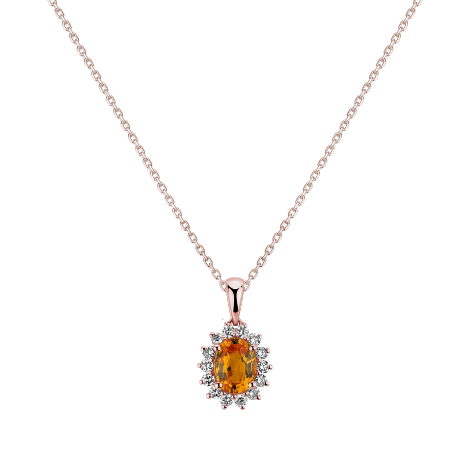 Prívesok s diamantmi a zafírom Princess