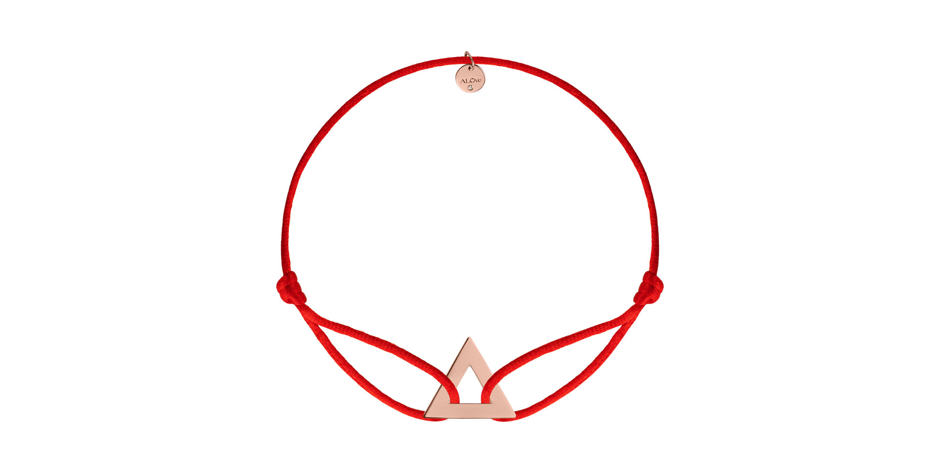 Náramok s diamantom a šnúrkou Triangle