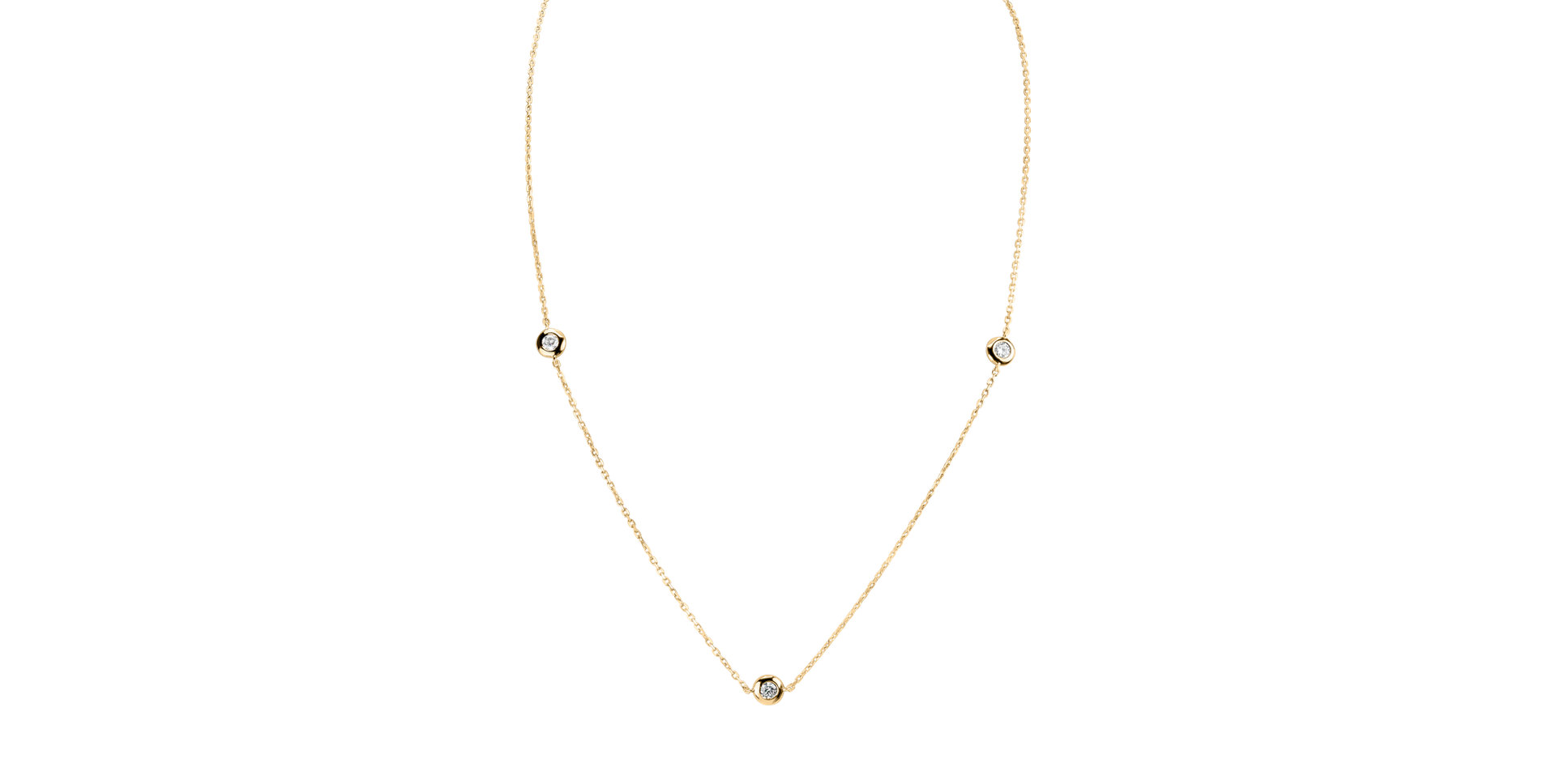 Náhrdelník s diamantmi Dots