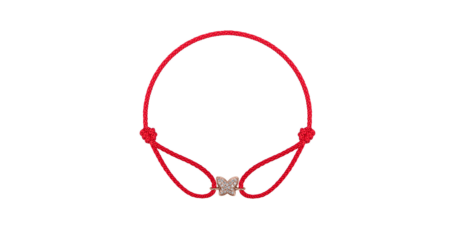 Diamantový náramok so šnúrkou Adorable Butterfly