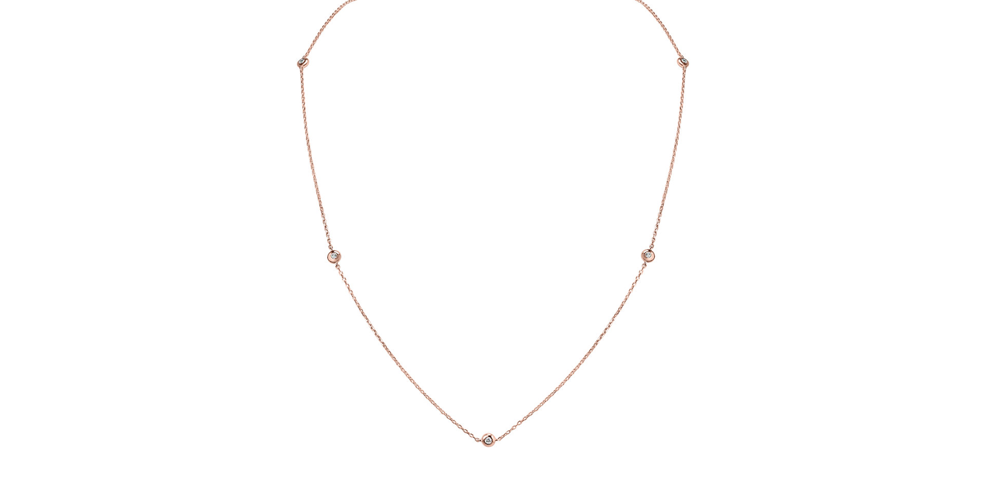 Náhrdelník s diamantmi Dots