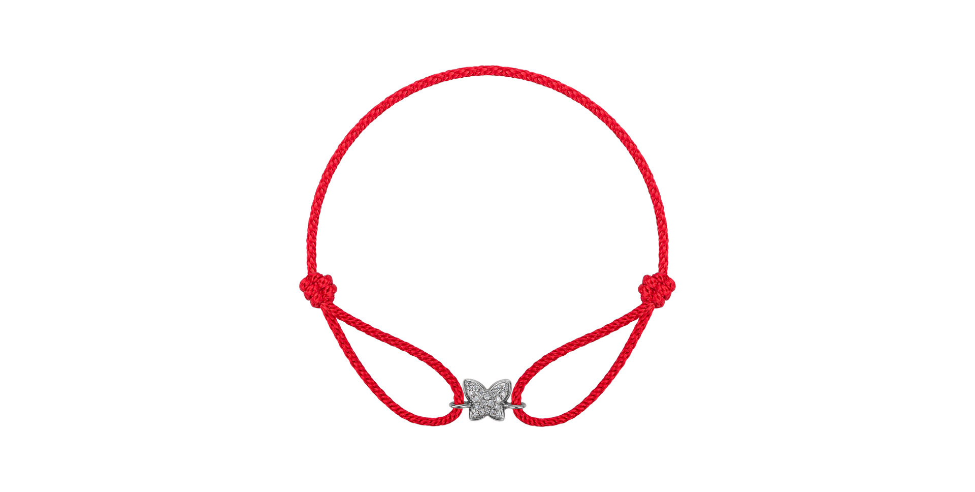 Diamantový náramok so šnúrkou Adorable Butterfly