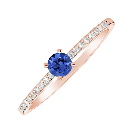 Prsteň s tanzanitom a diamantmi Gem Simplicity
