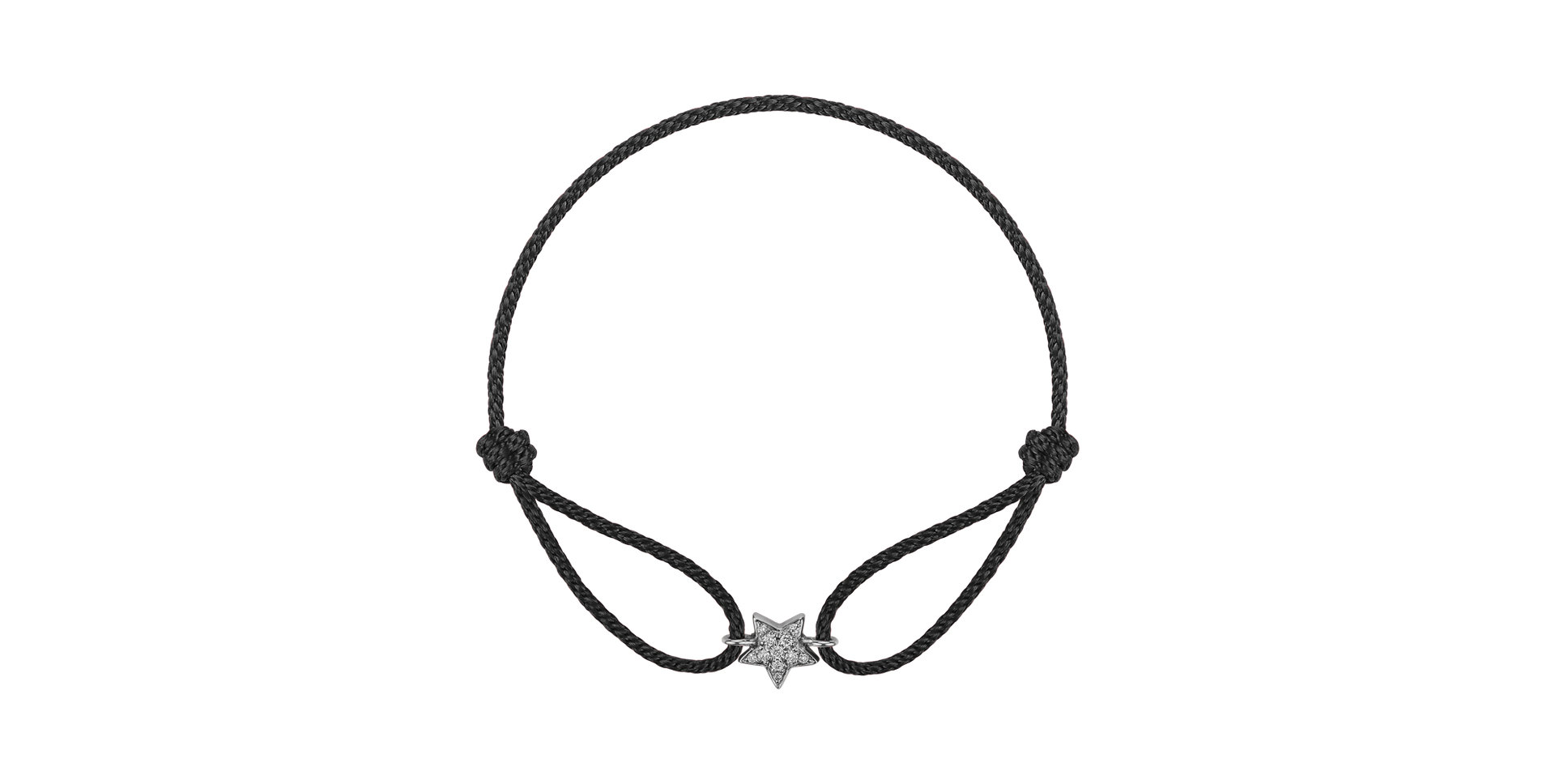 Diamantový náramok so šnúrkou Adorable Star