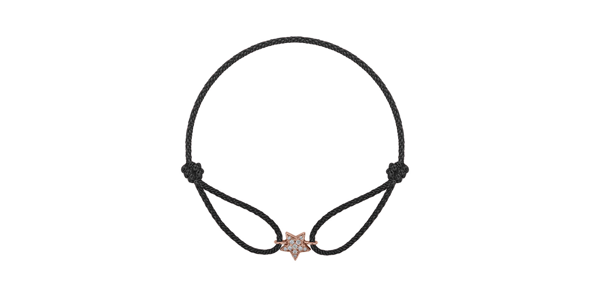 Diamantový náramok so šnúrkou Adorable Star