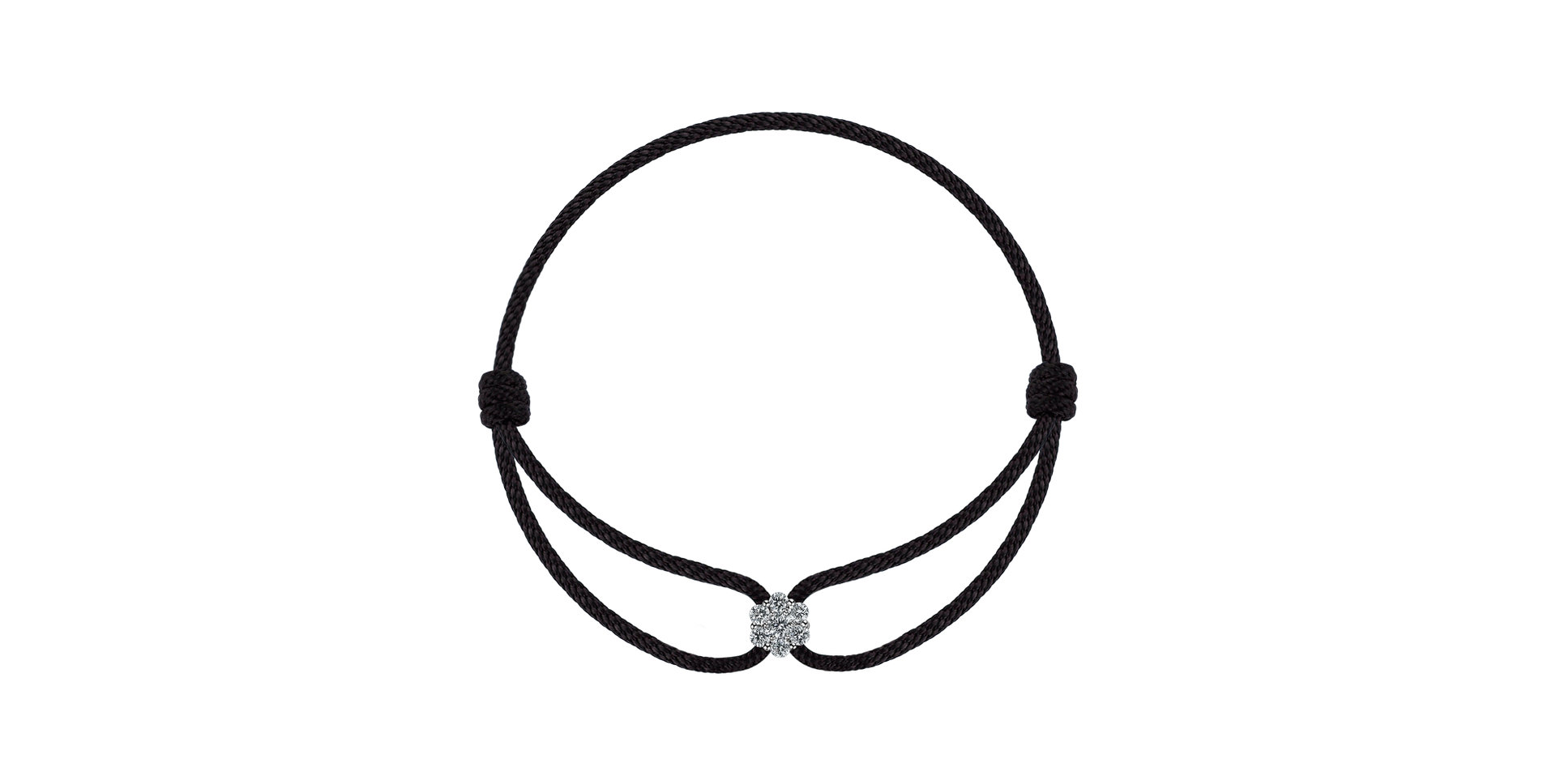 Diamantový náramok so šnúrkou Shining Light