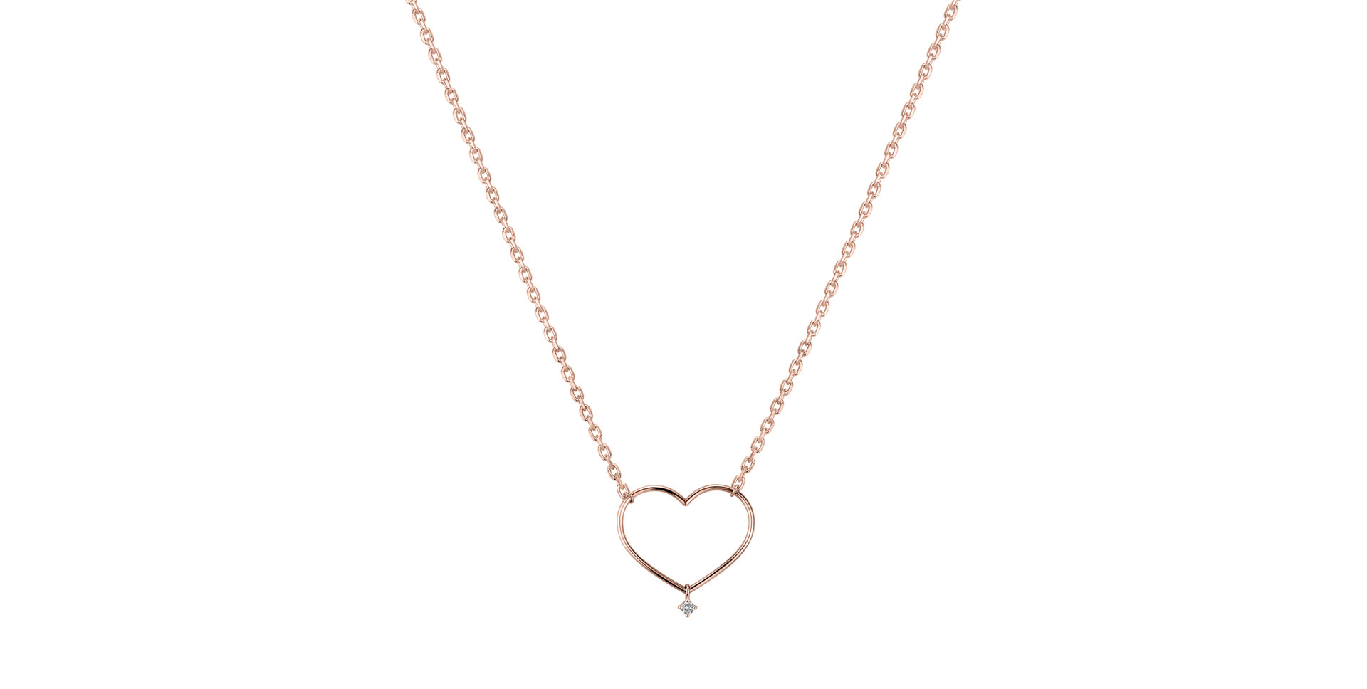 Náhrdelník s diamantom Desperate Heart