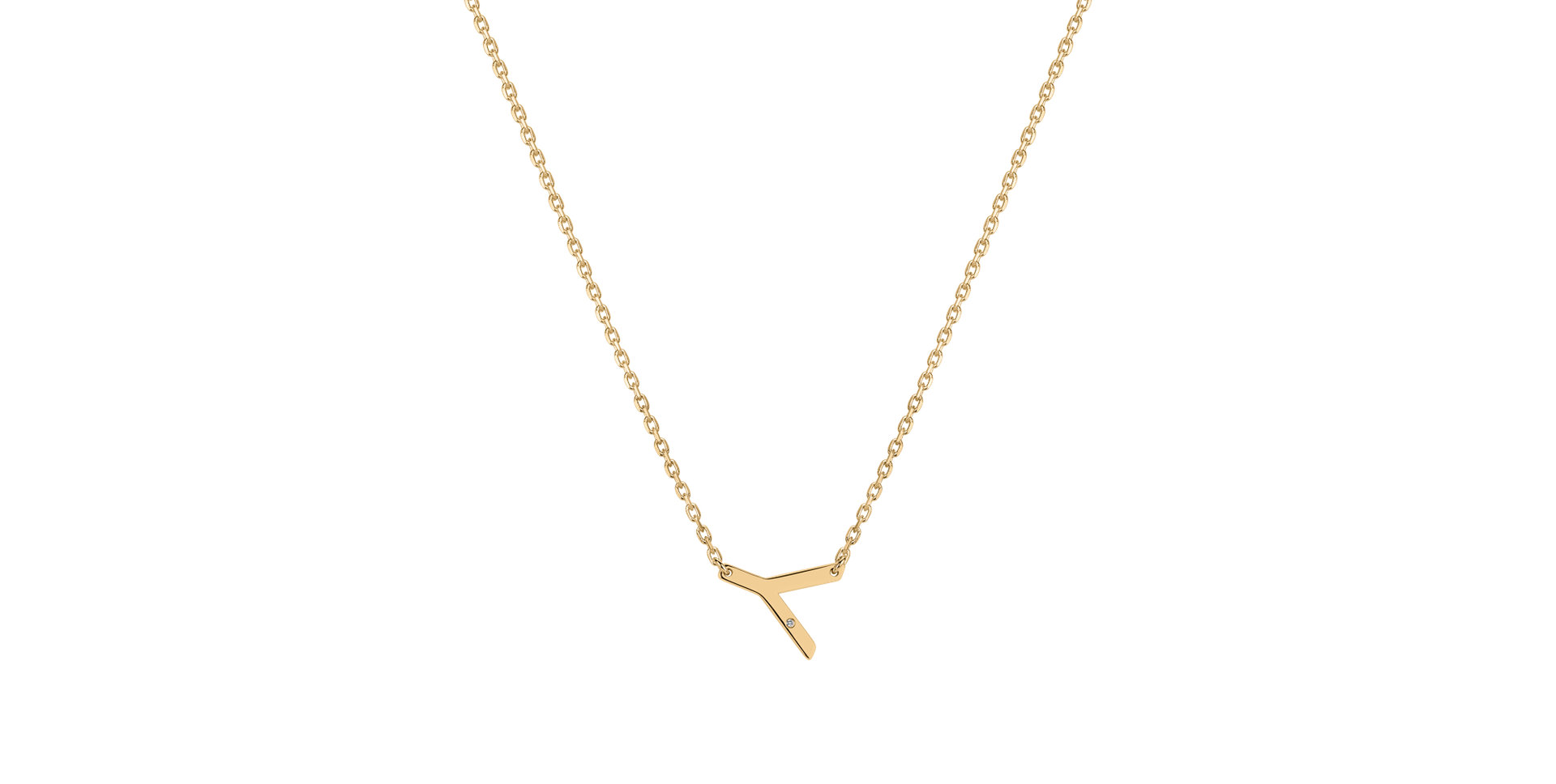 Náhrdelník s diamantom Big Laser Line Y