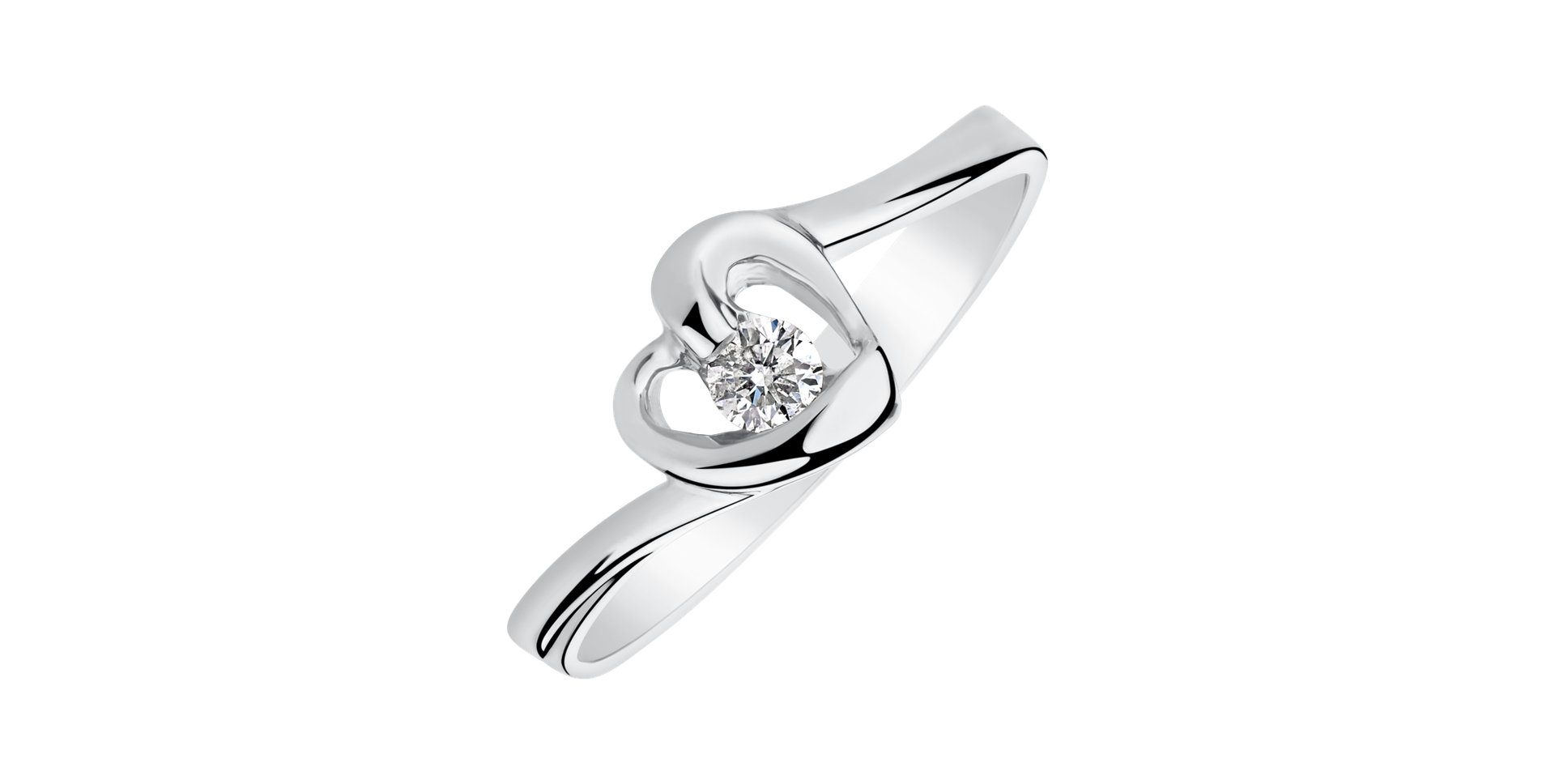 Prsteň s diamantom Love Message