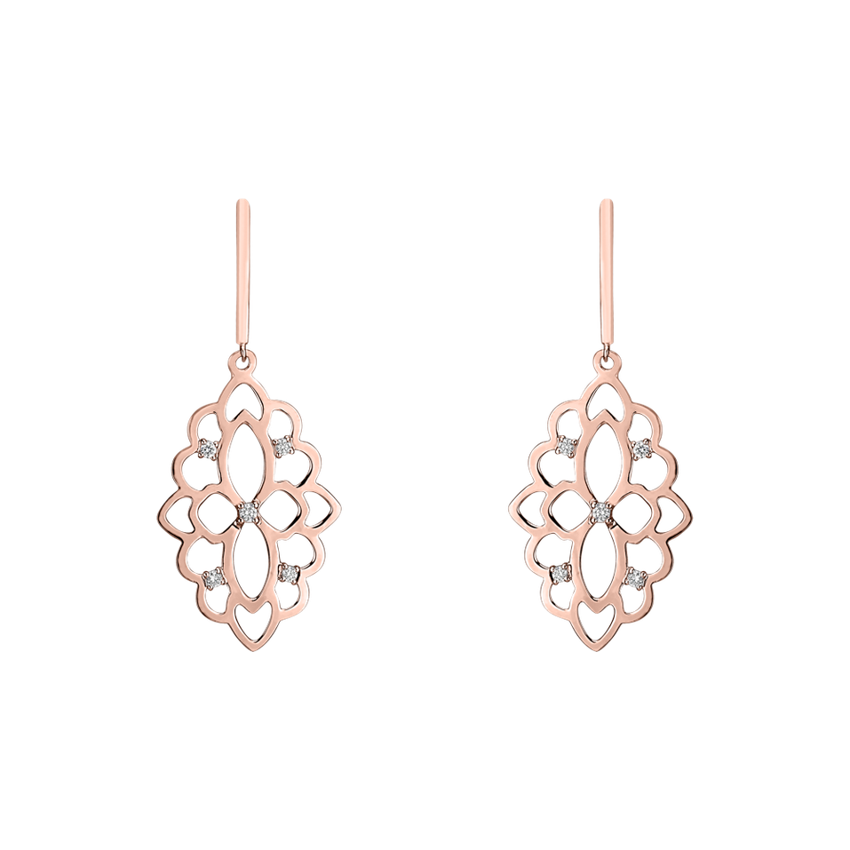 Náušnice s diamantmi Folk Heritage