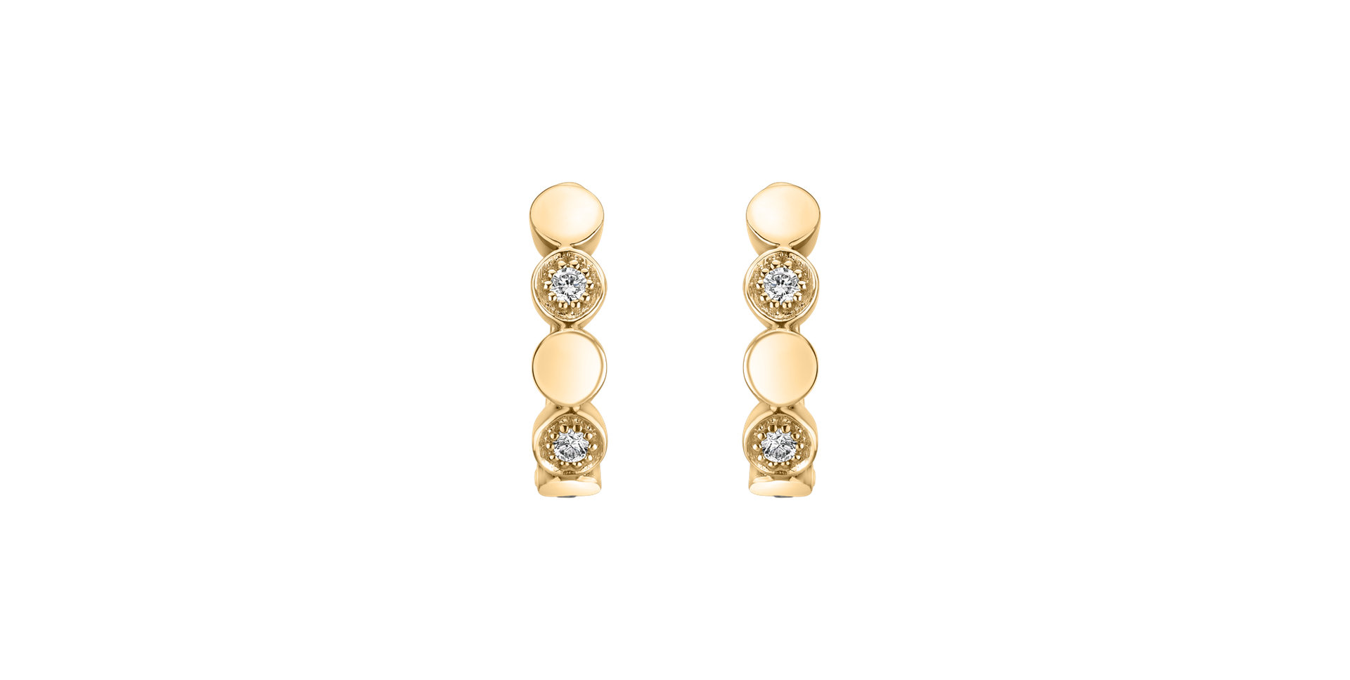 Náušnice s diamantmi Shiny Dots