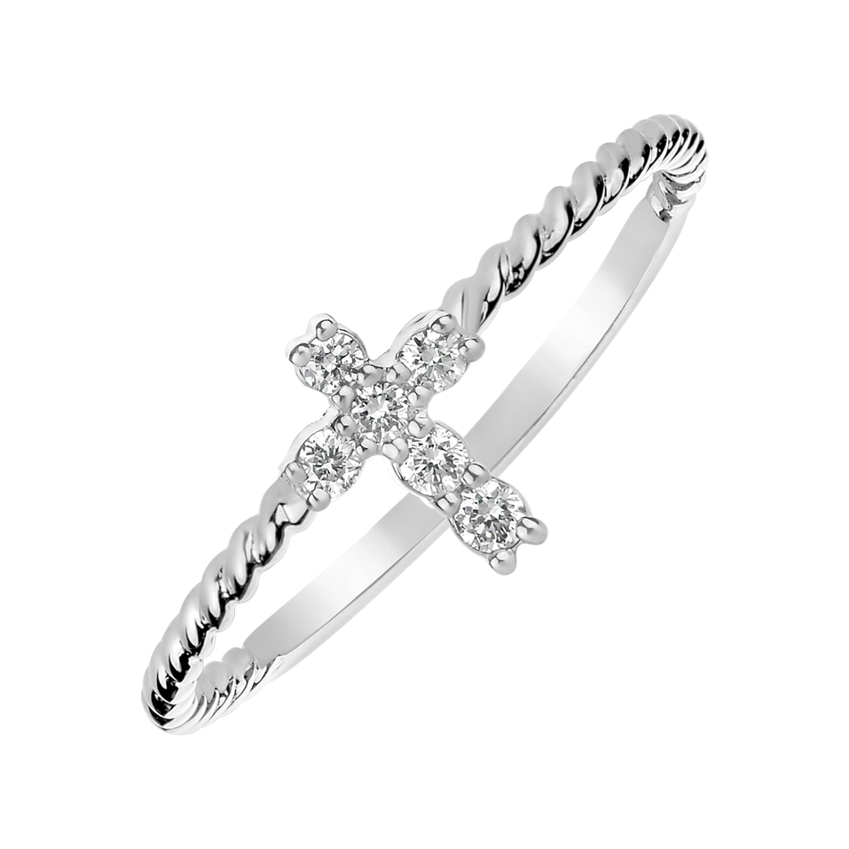 Prsteň s diamantmi Cross