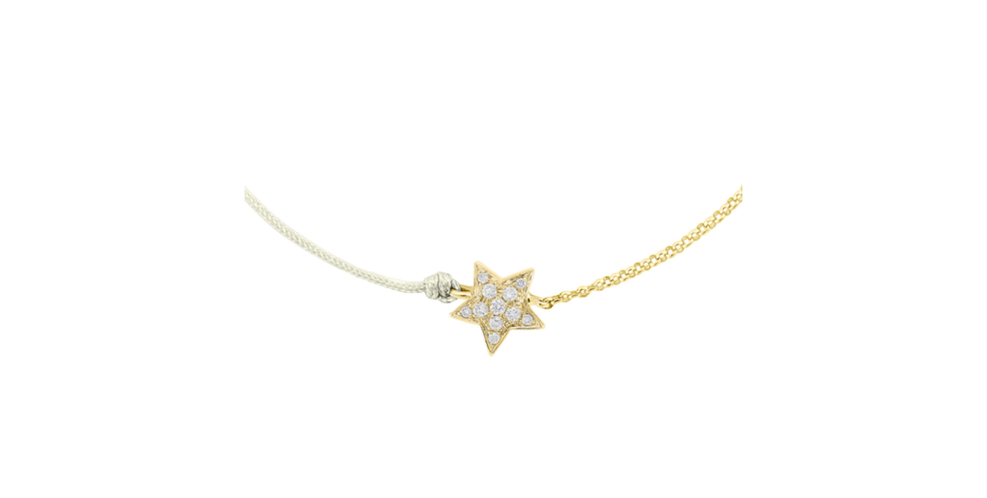 Diamantový náramok so šnúrkou Be a Star