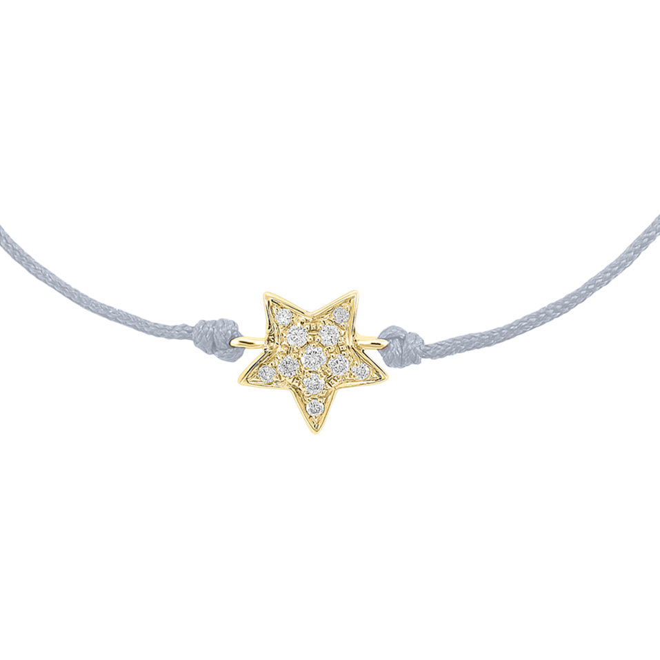 Diamantový náramok so šnúrkou Star Message
