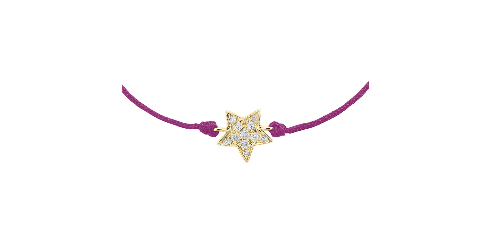 Diamantový náramok so šnúrkou Star Message