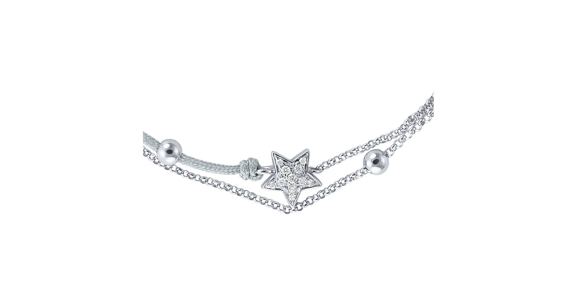 Diamantový náramok so šnúrkou Dream Message