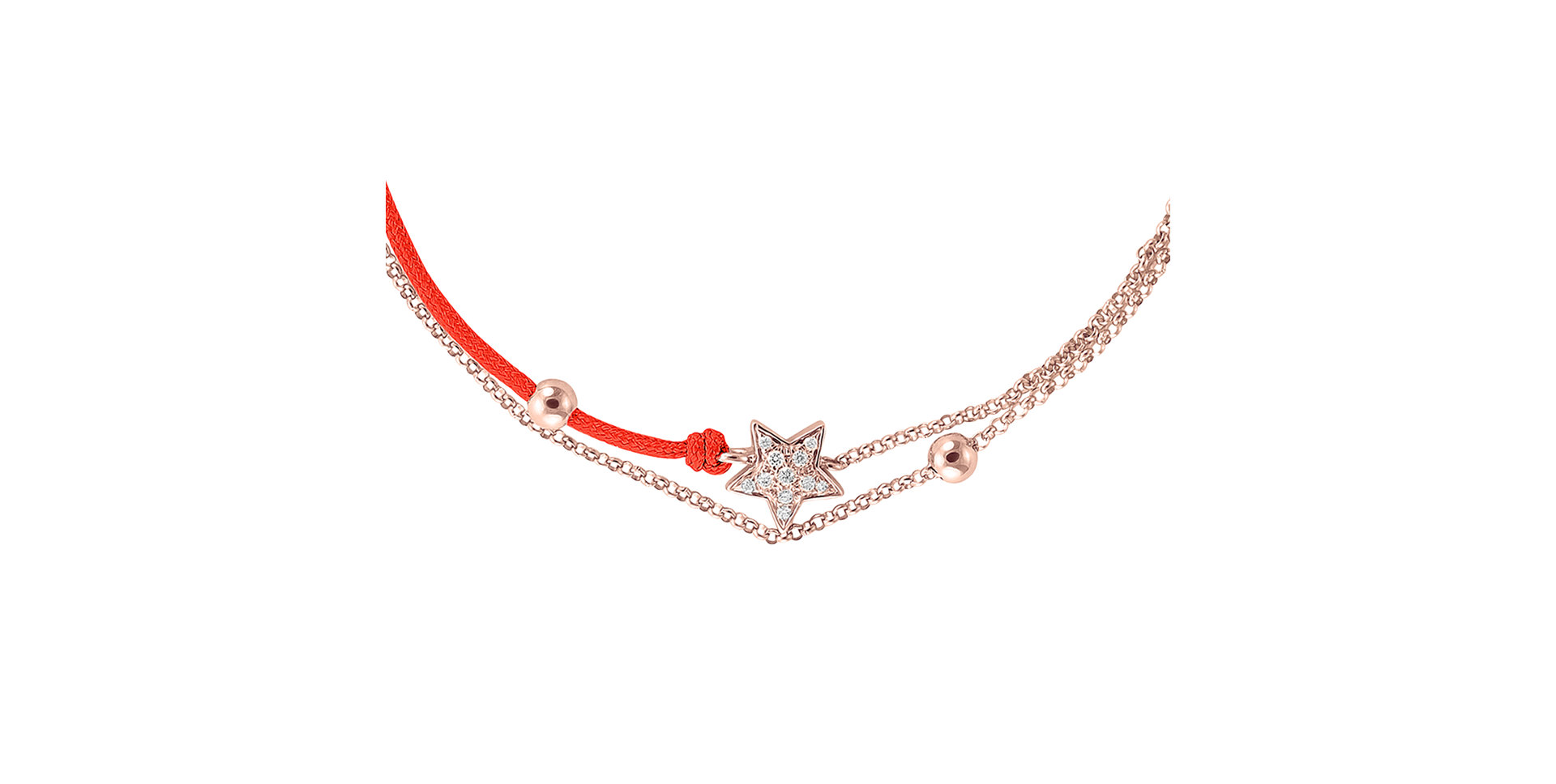 Diamantový náramok so šnúrkou Dream Message